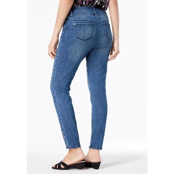 THALIA Sodi Faux Pearl Ankle Skinny Jeans - Picture 2 of 12